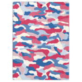 Red White & Blue Camouflage Klemmbrett (Rückseite)