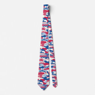 Red White & Blue Camouflage Krawatte