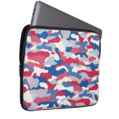 Red White & Blue Camouflage Laptopschutzhülle (Vorne Rechts)