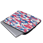 Red White & Blue Camouflage Laptopschutzhülle (Vorne Knopf)