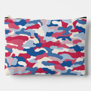Red White & Blue Camouflage Large Zubehörtasche
