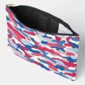 Red White & Blue Camouflage Large Zubehörtasche (Offen)