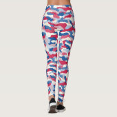 Red White & Blue Camouflage Leggings (Rückseite)