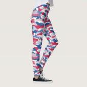 Red White & Blue Camouflage Leggings (Rechts)