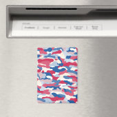 Red White & Blue Camouflage Magnet (In Situ (Geschirrspüler))