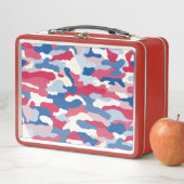 Red White & Blue Camouflage Metall Brotdose (Beispiel)