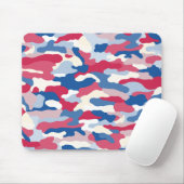 Red White & Blue Camouflage Mousepad (Mit Mouse)