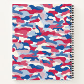 Red White & Blue Camouflage Notizblock (Rückseite)