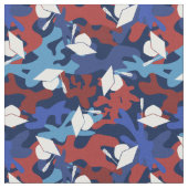 Red White Blue Camouflage Pattern Abschluss Stoff (Nahaufnahme)
