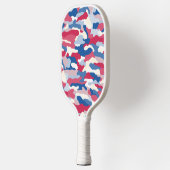 Red White & Blue Camouflage Pickleball Schläger (Links)