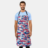 Red White & Blue Camouflage Schürze (Getragen)