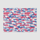 Red White & Blue Camouflage Seidenpapier (Vorderseite)
