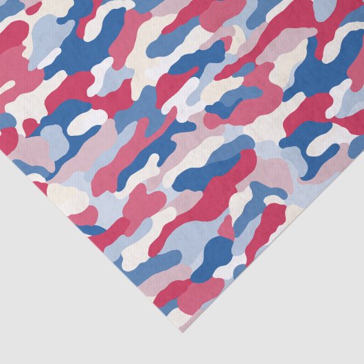 Red White & Blue Camouflage Seidenpapier (Ausschnitt)
