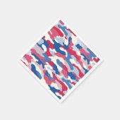Red White & Blue Camouflage Serviette (Ecke)