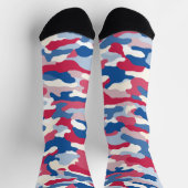 Red White & Blue Camouflage Socken (Oben)