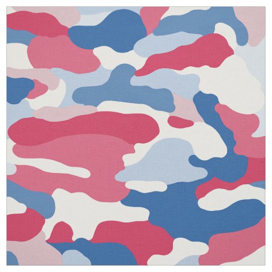 Red White & Blue Camouflage Stoff (Muster)
