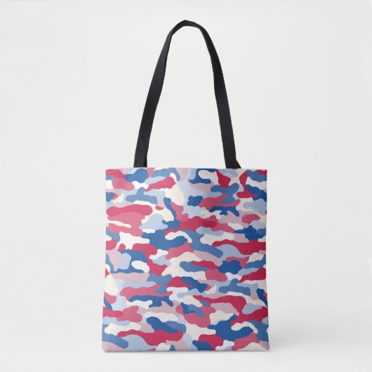 Red White & Blue Camouflage Tasche (Vorderseite)