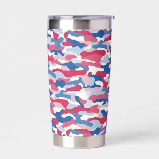 Red White & Blue Camouflage Thermobecher (Links)