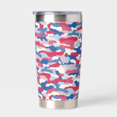 Red White & Blue Camouflage Thermobecher (Rechts)