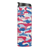 Red White & Blue Camouflage Thermosbecher (Nach rechts gedreht)