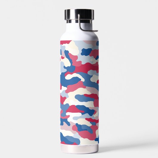 Red White & Blue Camouflage Trinkflasche (Links)
