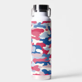 Red White & Blue Camouflage Trinkflasche (Vorne)