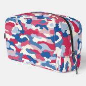 Red White & Blue Camouflage Waschbeutel (Rechte Ecke)