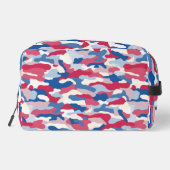Red White & Blue Camouflage Waschbeutel (Rückseite)
