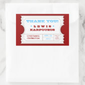 Red White Blue Carnival Danke Ticket Sticker (Tasche)