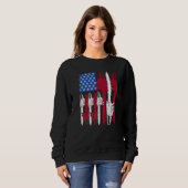 Red White Blue Chainsaw American Arborist 4. J Sweatshirt (Vorne ganz)