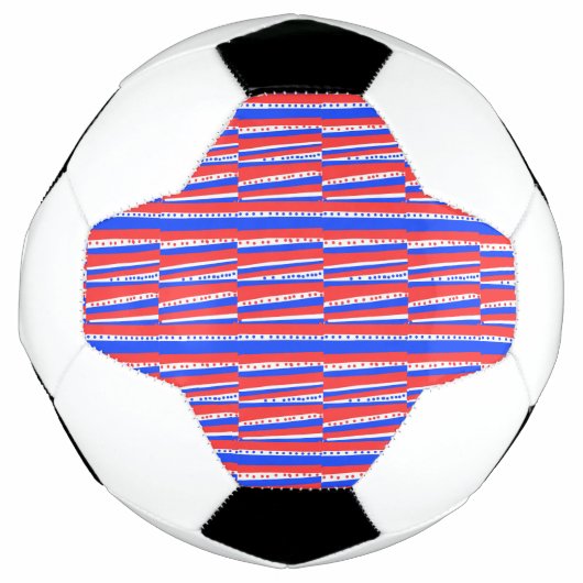 Red White Blue Circles Streifen Fußball (Vorderseite)