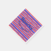 Red White Blue Circles Stripes Serviette (Ecke)