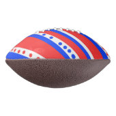 Red White Blue Circles Strips Football (Gedreht 90)