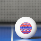 Red White Blue Circles Strips Pong Ball Tischtennisball (Netto)