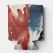 Red White Blue Cow Print Dosenkühler (Rückseite)