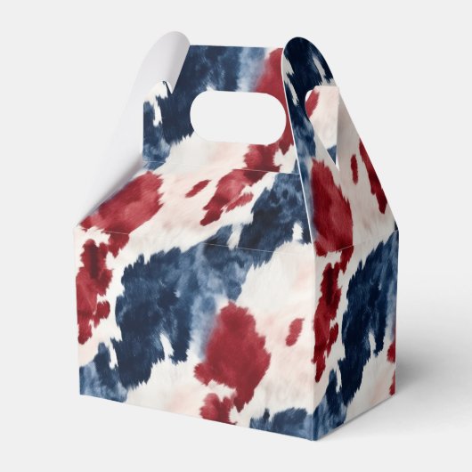 Red White Blue Cowhide Geschenkschachtel (Vorderseite)
