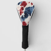 Red White Blue Cowhide Golf Headcover (Vorderseite)