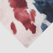 Red White Blue Cowhide Seidenpapier (Detail)