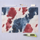 Red White Blue Cowhide Seidenpapier (Handwerk)