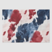 Red White Blue Cowhide Seidenpapier (Vorderseite)