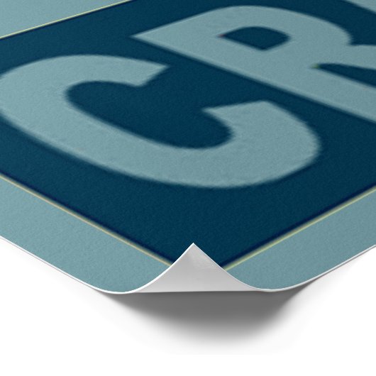 Red White Blue Crawfish Poster (Ecke)