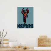 Red White Blue Crawfish Poster (Küche)