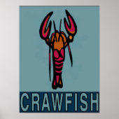 Red White Blue Crawfish Poster (Vorne)