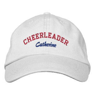 Red, White & Blue Custom Cheerleader's Hat Bestickte Kappe