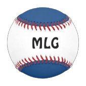 Red White Blue Custom Initial Baseball (Vorderseite)