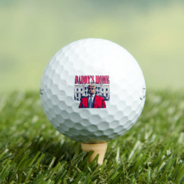 Red White & Blue Daddy's Zuhause Trump Whitehouse Golfball