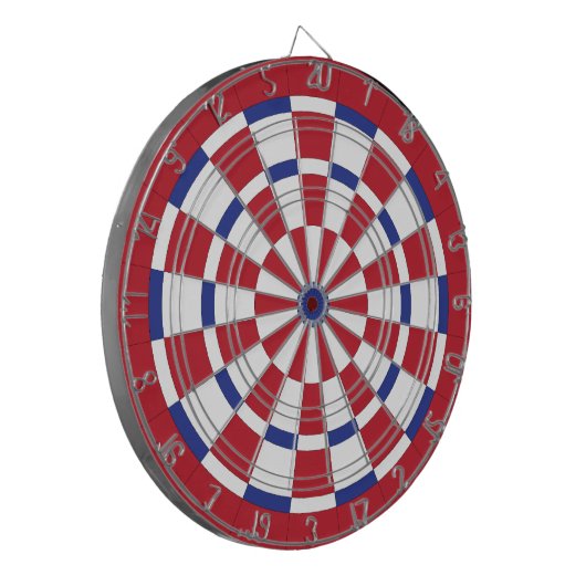 Red White & Blue Dartboard Dartscheibe (Vorderseite Links)