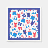 Red White Blue Drehen Flop Swimsuit-Muster Serviette (Vorderseite)