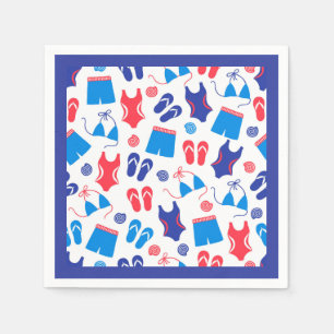 Red White Blue Drehen Flop Swimsuit-Muster Serviette