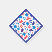 Red White Blue Drehen Flop Swimsuit-Muster Serviette (Ecke)